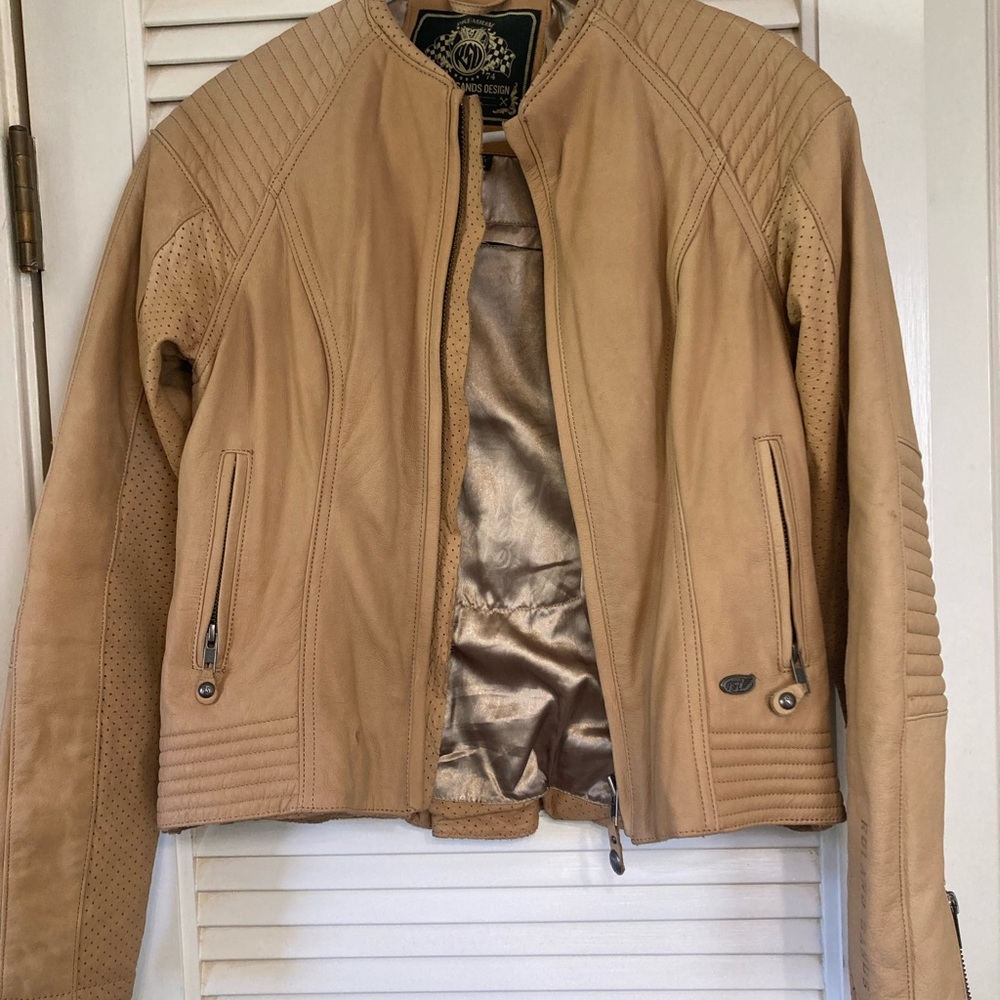 Roland Sands Perforated Lambskin Leather Moto Jacket M/L